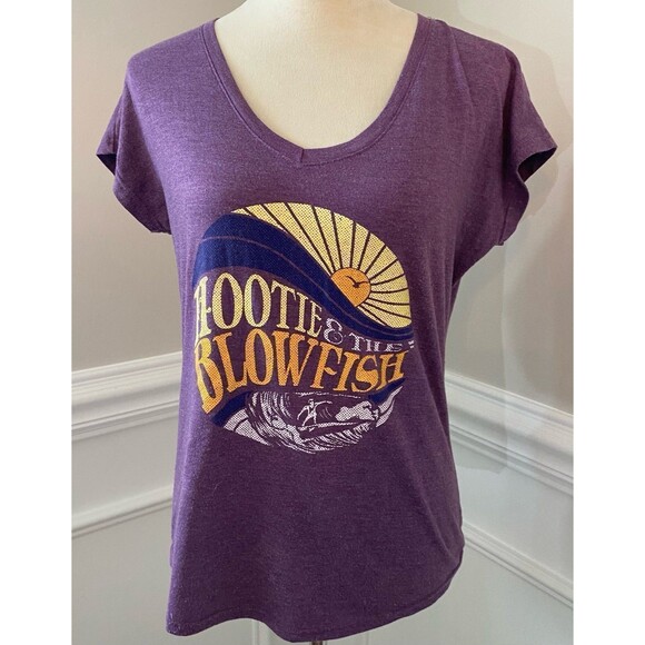 Anvil T-Shirt Women’s Size Medium Color Purple Hootie & The Blowfish Graphic Tee - Picture 2 of 8